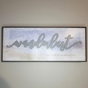 Wanderlust, Wood, Wall Art, Matte Gray